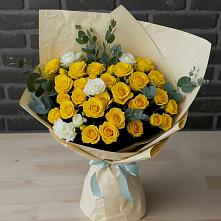 Букет цветов из:  Розы #REPLACE_PRED# Тёплом