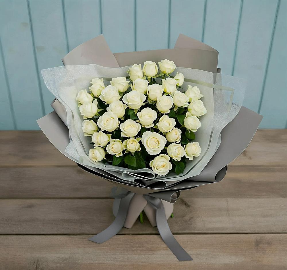 Букет Белоснежная нежность в Тёплом