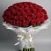 Букет 101 Красная роза Блэк Мэджик в Тёплом