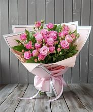 Букет Розовый кустик #REPLACE_PRED# Тёплом