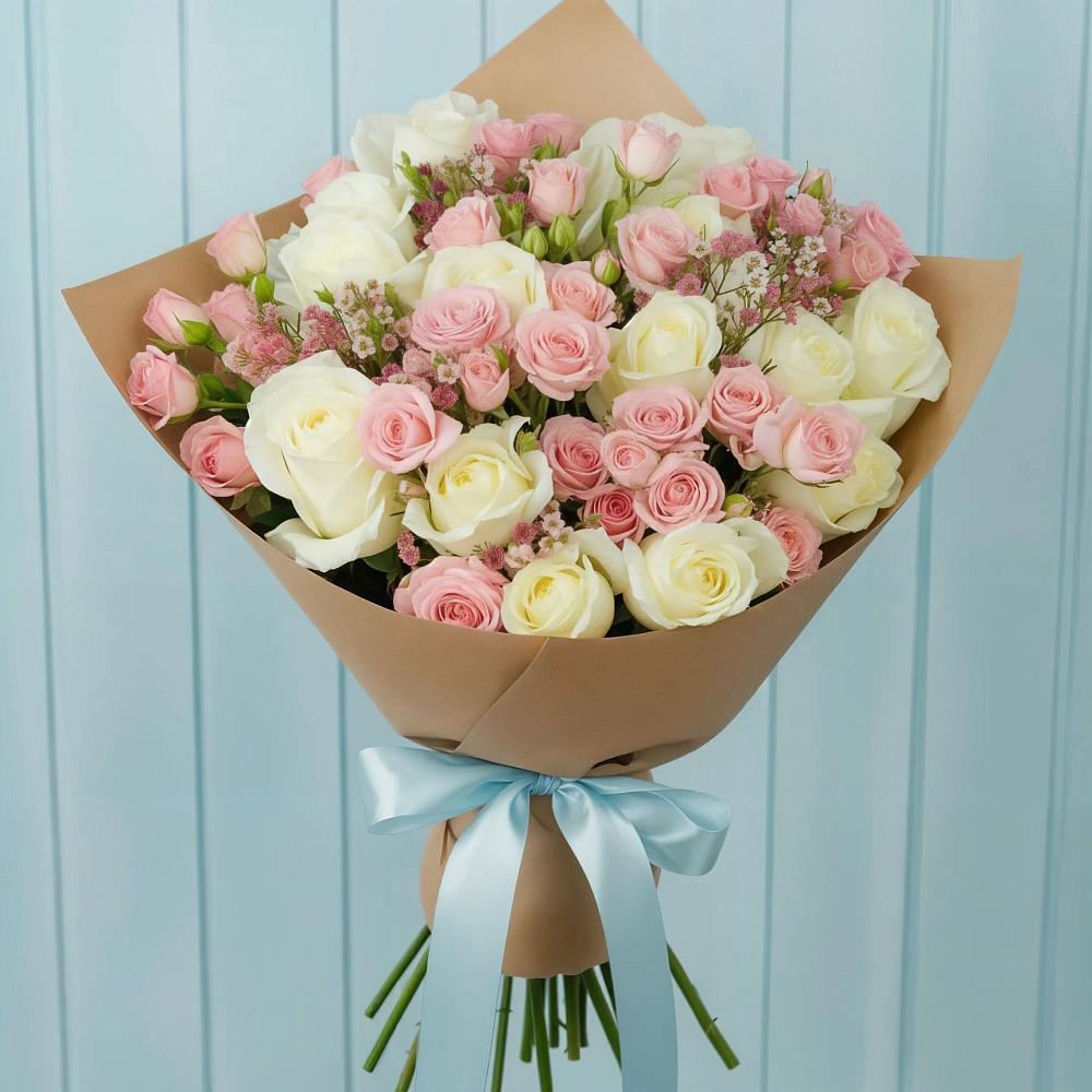 Букет цветов из: Розы в Тёплом