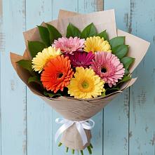 Букет цветов из:  Герберы #REPLACE_PRED# Тёплом