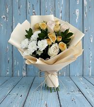 Букет цветов из:  Розы и Хризантемы в Тёплом