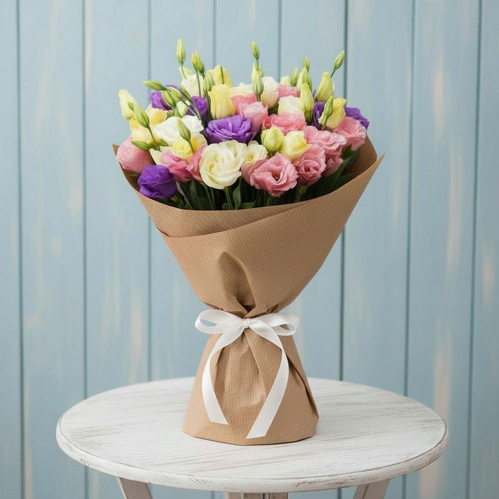 Букет цветов из: Лизиантусы в Тёплом