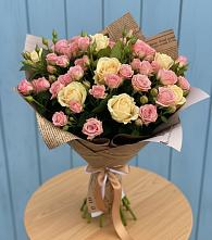 Букет цветов из:  Розы #REPLACE_PRED# Тёплом