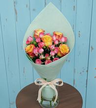 Букет цветов из:  Розы #REPLACE_PRED# Тёплом