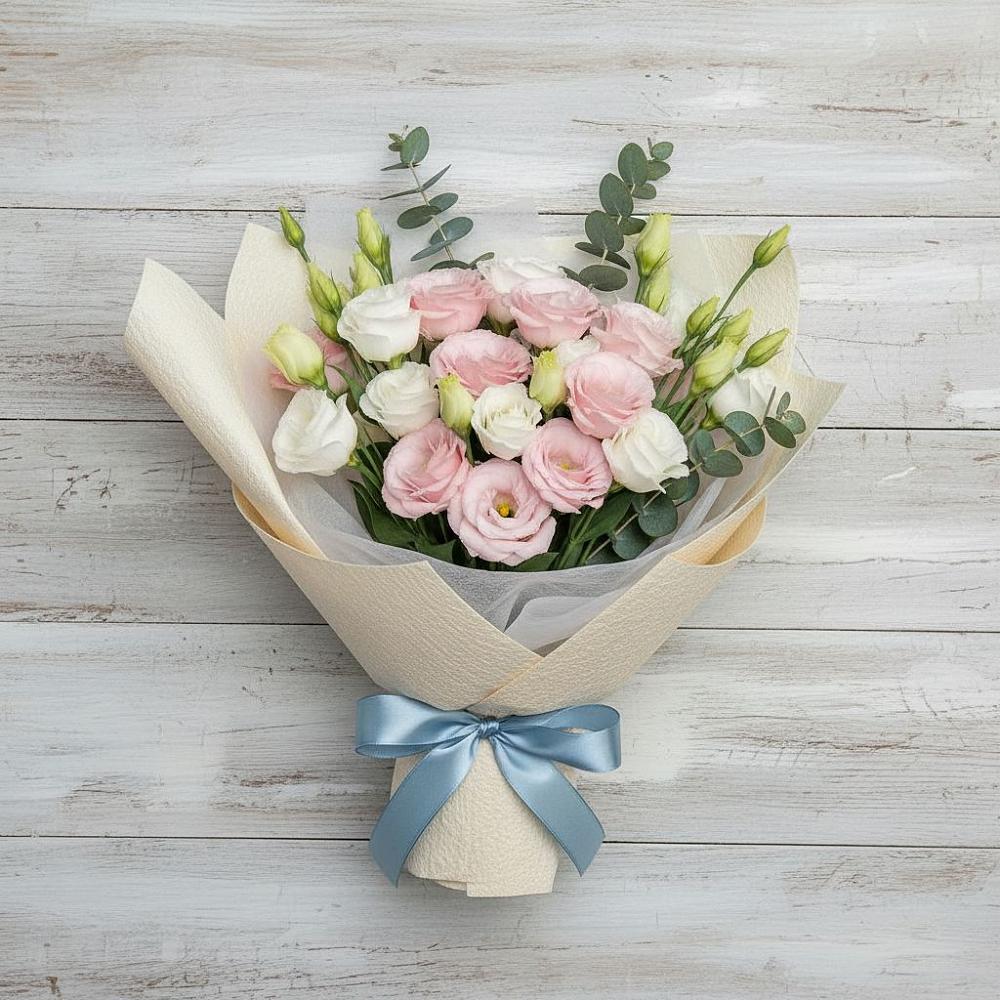 Букет цветов из: Лизиантусы в Тёплом